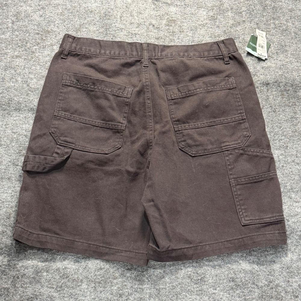 RSQ Mens 31 Utility Twill Carpenter Shorts Washed Black NWT